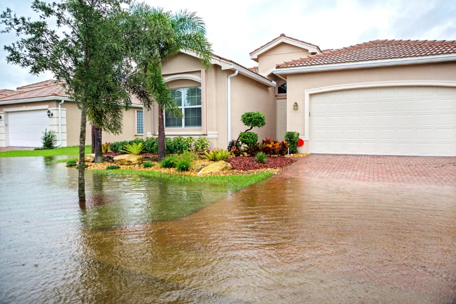 Flooding from a hurricane