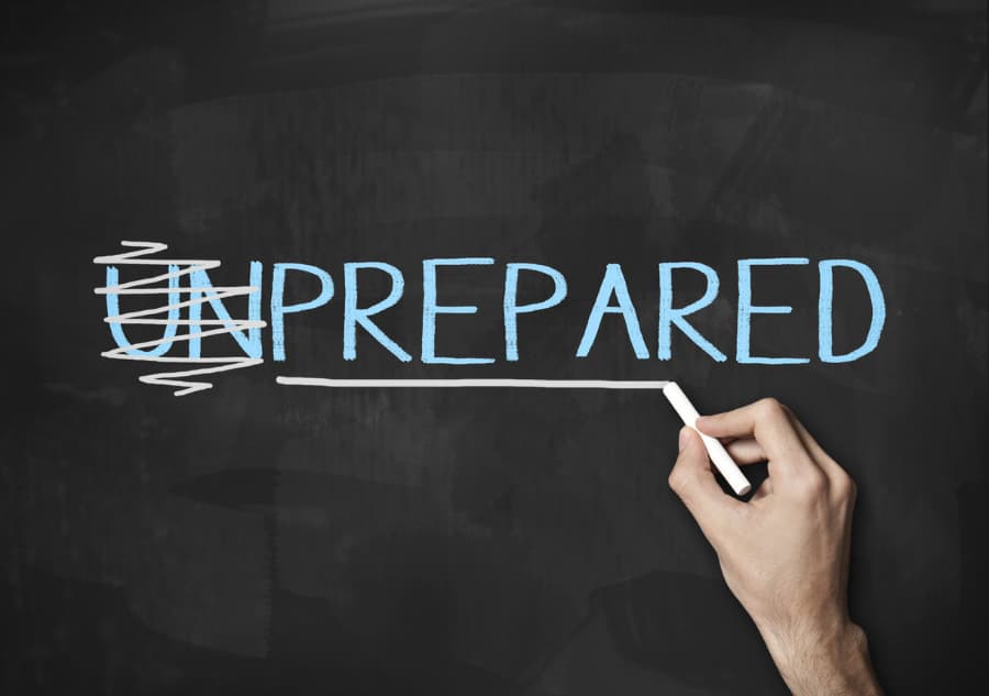 Illustration shows the word “prepared” on a chalkboard